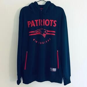 New England Patriots NFL Hoodie Sweatshirt Navy Red Size Large Team Apparel NEW
